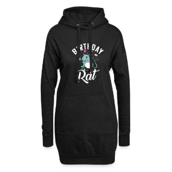 Rattenbesitzer Geschenk Ratten Liebhaber - Hoodie-Kleid - Schwarz - Vorne