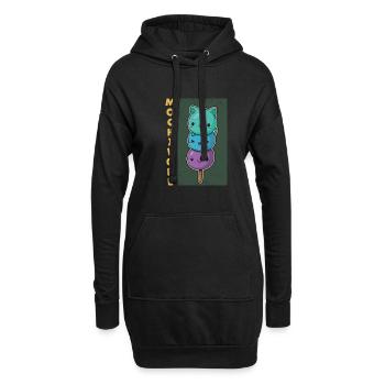 Asiatische Küche Mochi Reis Eis Dessert - Hoodie-Kleid - Schwarz - Vorne