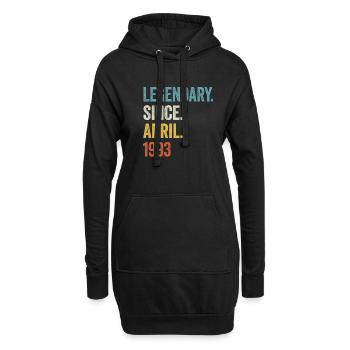30 Jahre Legendary Since April 1993 30. Geburtstag - Hoodie-Kleid - Schwarz - Vorne