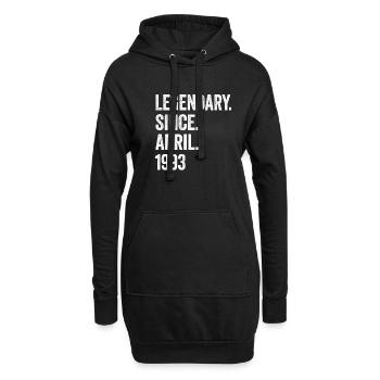 30 Jahre Legendary Since April 1993 30. Geburtstag - Hoodie-Kleid - Schwarz - Vorne