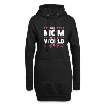 Pour la meilleure maman du monde! Pour la fête des mères - Sweat-shirt à capuche long Femme - noir - Devant