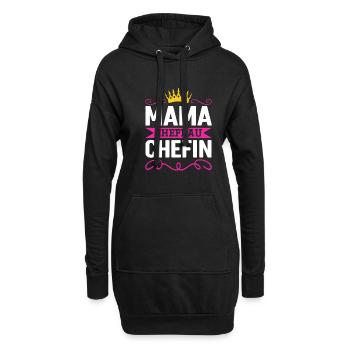 Mama Ehefrau Chefin - Zum Muttertag - Hoodie-Kleid - Schwarz - Vorne