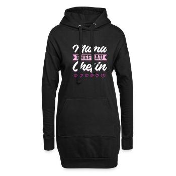 Mama Ehefrau Chefin - Zum Muttertag - Hoodie-Kleid - Schwarz - Vorne