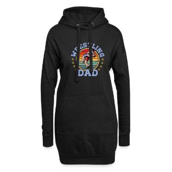 Wrestling Wrestler Sambo Kampfsport Spruch - Hoodie-Kleid - Schwarz - Vorne