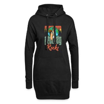 Geologe Beruf Geologie Steine Studium Spruch - Hoodie-Kleid - Schwarz - Vorne