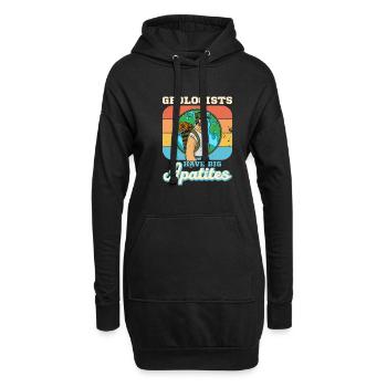Geologe Studium Beruf Geologenhammer - Hoodie-Kleid - Schwarz - Vorne