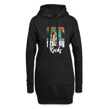 Geologe Beruf Geologie Steine Studium Spruch - Hoodie-Kleid - Schwarz - Vorne