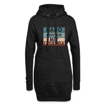 Babo Bosnien Vater Bosnischer Papa Balkan Bosna - Hoodie-Kleid - Schwarz - Vorne