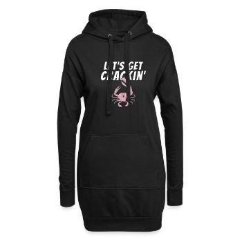 Cadeaux Crab Lover - Sweat-shirt à capuche long Femme - noir - Devant