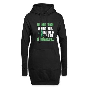 Sieh mich an, ich bin Sternhagel voll! Lustiges - Hoodie-Kleid - Schwarz - Vorne