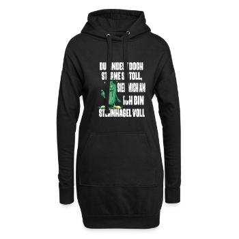 Sieh mich an, ich bin Sternhagel voll! Lustiges - Hoodie-Kleid - Schwarz - Vorne