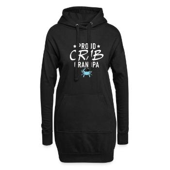 Cadeaux Crab Lover - Sweat-shirt à capuche long Femme - noir - Devant