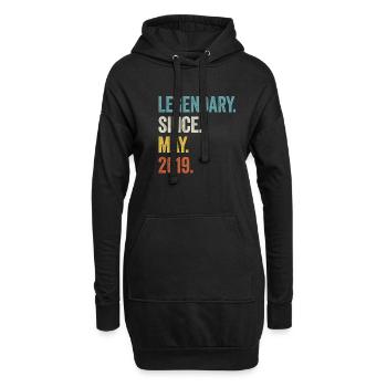 4. Geburtstag 4 Jahre Legendary Since May 2019 - Hoodie-Kleid - Schwarz - Vorne