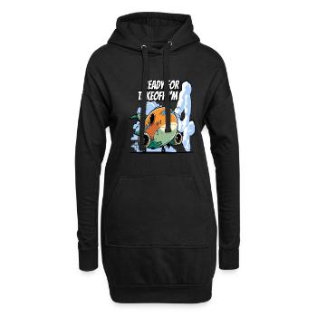 Ready for Takeoff I'm 4 - 4nd Birthday Boy - Hoodie-Kleid - Schwarz - Vorne