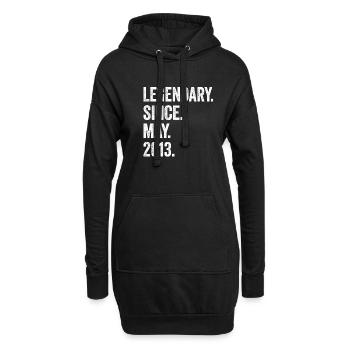 10e anniversaire 10 ans légendaires depuis mai 2013 - Sweat-shirt à capuche long Femme - noir - Devant