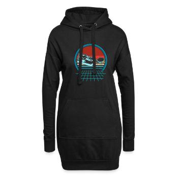 Opérateur radio amateur de mortier Radio Morse - Sweat-shirt à capuche long Femme - noir - Devant