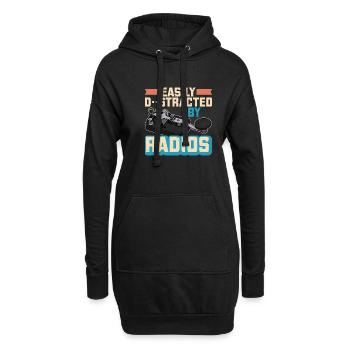 Funker Morse Mörser Ham Radio Funkgerät - Hoodie-Kleid - Schwarz - Vorne