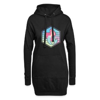 Cute Mermaid Princess - Hoodie-Kleid - Schwarz - Vorne