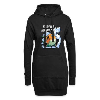 Ready for Takeoff I'm 5 - 5nd Birthday Boy - Hoodie-Kleid - Schwarz - Vorne