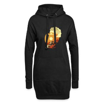 Campingplatz Wohnmobil Wohnwagen Lustiges Camping - Hoodie-Kleid - Schwarz - Vorne