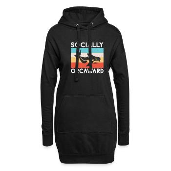 Orca Wal Geschenke - Hoodie-Kleid - Schwarz - Vorne