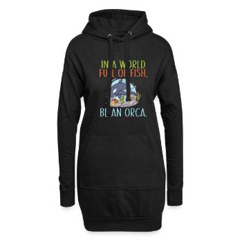 Orca Whale Gifts - Hoodie Dress - black - Front