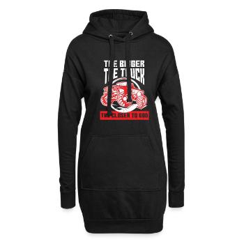 The Bigger The Truck The Closer To God - Hoodie-Kleid - Schwarz - Vorne