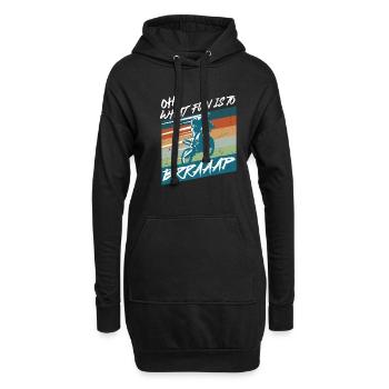 Oh What Fun Is To Braap Motocross - Hoodie-Kleid - Schwarz - Vorne