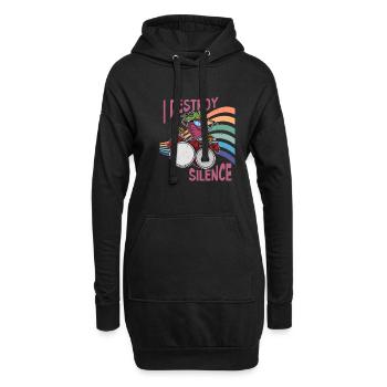 Rettich Gesund Essen Gemüse Salat Schlagzeug - Hoodie-Kleid - Schwarz - Vorne