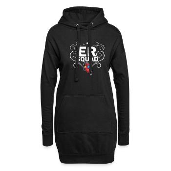 Cardiologie Formation cardiologue Médecin Profession - Sweat-shirt à capuche long Femme - noir - Devant