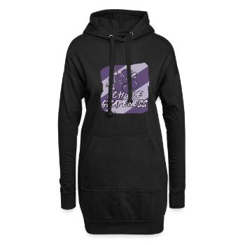 Achieve Grapeness - Hoodie-Kleid - Schwarz - Vorne