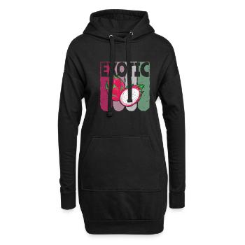 Exotic Dragon Fruit Vintage Distressed - Hoodie-Kleid - Schwarz - Vorne