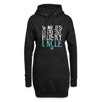 Cadeaux de chien Husky - Sweat-shirt à capuche long Femme - noir - Devant