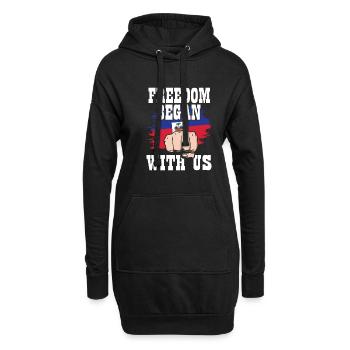 Mois du patrimoine haïtien Fierté haïtienne Début de la liberté - Sweat-shirt à capuche long Femme - noir - Devant