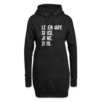 4. Geburtstag 4 Jahre Legendary Since June 2019 - Hoodie-Kleid - Schwarz - Vorne