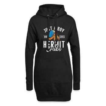 Cadeaux de crabe ermite - Sweat-shirt à capuche long Femme - noir - Devant