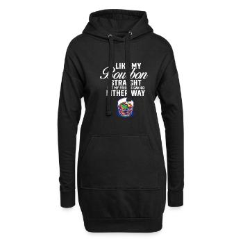 LGBT Proud Ally I Like My Bourbon Straight Gay - Hoodie-Kleid - Schwarz - Vorne