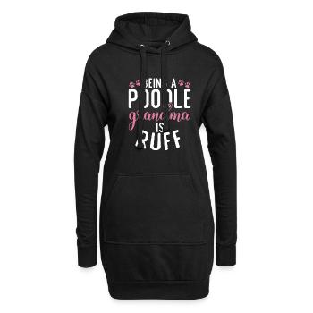 Cadeaux Caniche - Sweat-shirt à capuche long Femme - noir - Devant