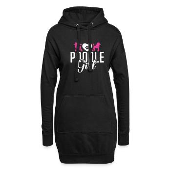 Cadeaux Caniche - Sweat-shirt à capuche long Femme - noir - Devant