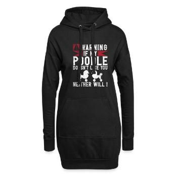 Poodle Gifts - Hoodie-Kleid - Schwarz - Vorne