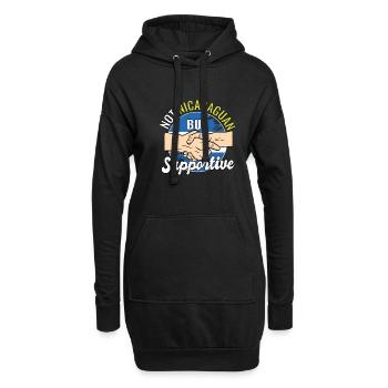Pas nicaraguayen mais un voyageur de campagne solidaire - Sweat-shirt à capuche long Femme - noir - Devant