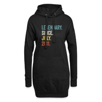 12. Geburtstag 12 Jahre Legendary Since July 2011 - Hoodie-Kleid - Schwarz - Vorne