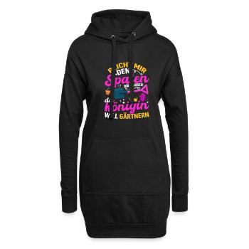 Spaten her Ihr Narren die Königin will Gärtnern - Hoodie-Kleid - Schwarz - Vorne