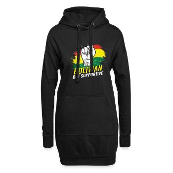 Pas bolivien mais favorable à la Bolivie Pays drapeau - Sweat-shirt à capuche long Femme - noir - Devant