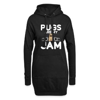 Pug Gifts for Pug Lovers - Hoodie-Kleid - Schwarz - Vorne