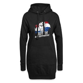 Pas néerlandais mais favorable Pays-Bas Pays du drapeau - Sweat-shirt à capuche long Femme - noir - Devant