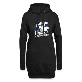 Pas finlandais mais favorable à la Finlande Pays du drapeau - Sweat-shirt à capuche long Femme - noir - Devant