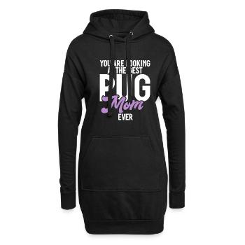 Cadeaux de carlin pour les amateurs de carlins - Sweat-shirt à capuche long Femme - noir - Devant
