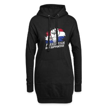 Pas le drapeau paraguayen mais le drapeau du Paraguay - Sweat-shirt à capuche long Femme - noir - Devant