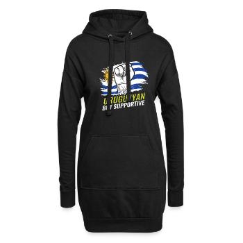 Pas uruguayen mais favorable à l’Uruguay Pays du drapeau - Sweat-shirt à capuche long Femme - noir - Devant